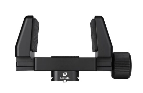 LEOFOTO GS-2 Rifle Clamp Support Mount w 60mm QR Clamp ArcaRRS Compatible_Front_view_Expanded