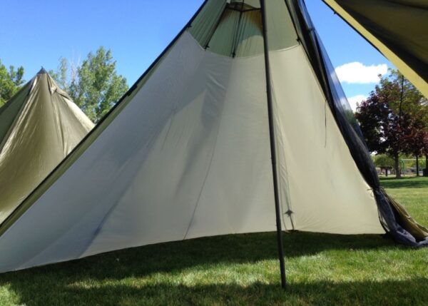 Seek Outside 6 Person Tipi Liner Half Installed View
